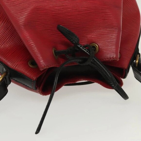 LOUIS VUITTON Epi Petit Noe Bag BiColor Black Red - Picture 6 of 15